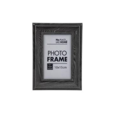 Picture Frame - Charcoal Grey Plastic, Size 10x15cm 